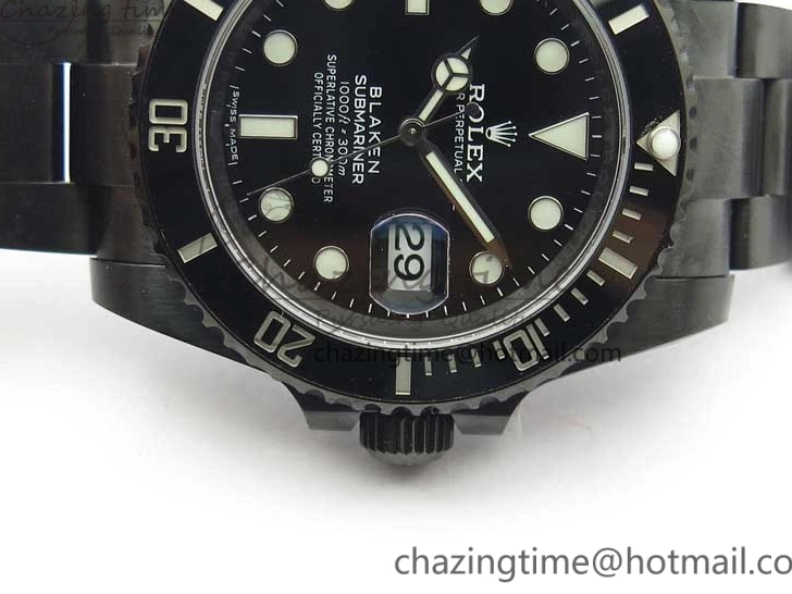 Date Edition 904L A2824 W PVD Submariner V6F Blaken 1:1 Best 0213